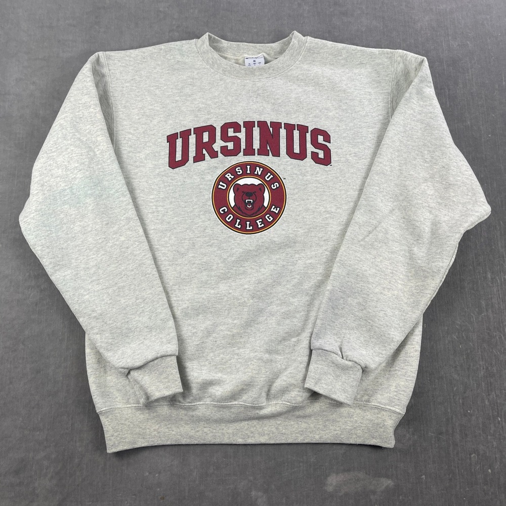 Ursinus College Champion Mens Medium Gray Bear Mascot Crewneck Sweatshirt